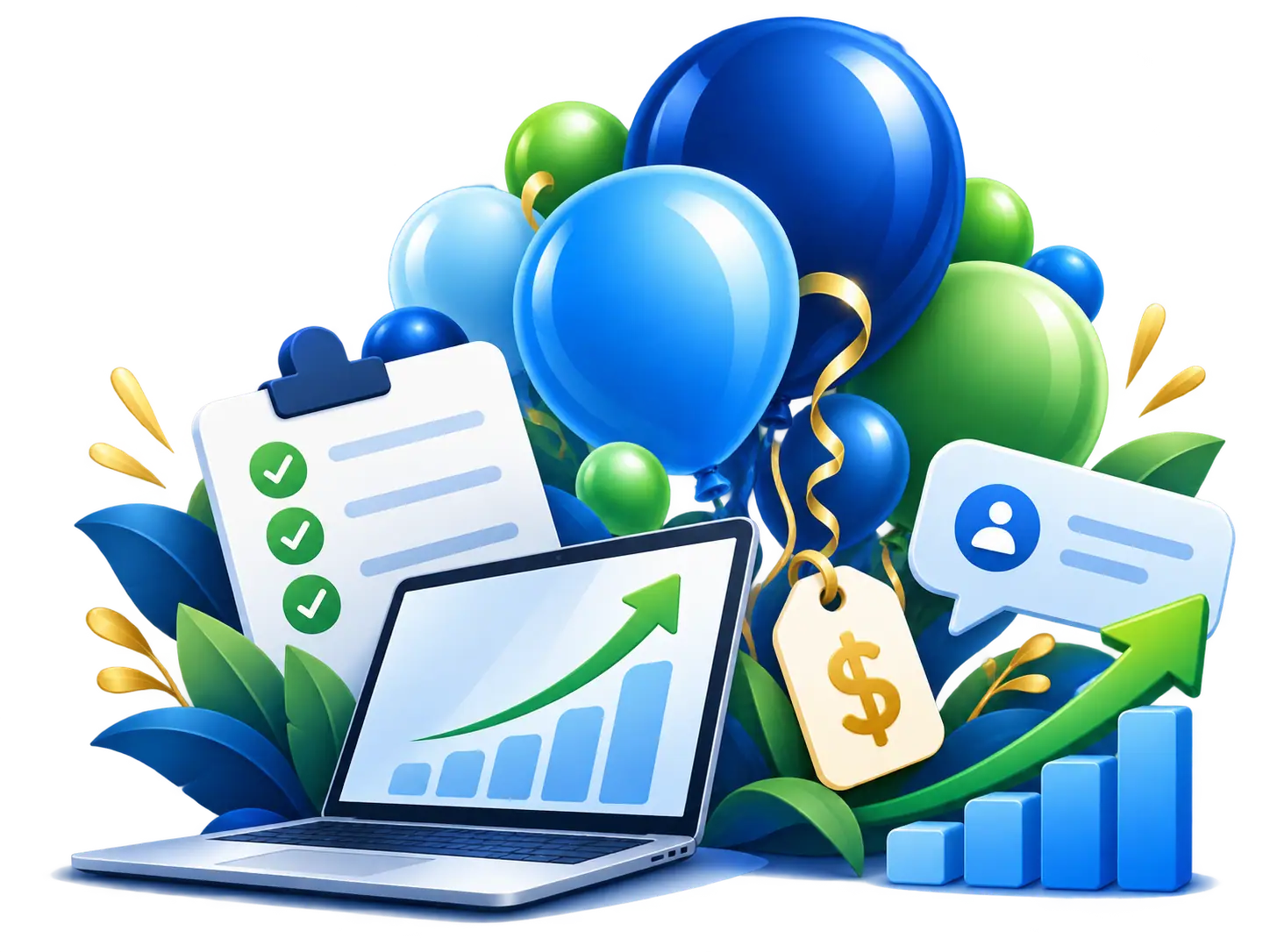 Balloon Success business growth illustration