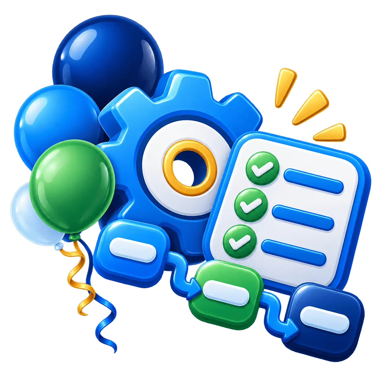 Balloon Success systems and business improvement illustration